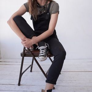 Free People Washed Denim Overall